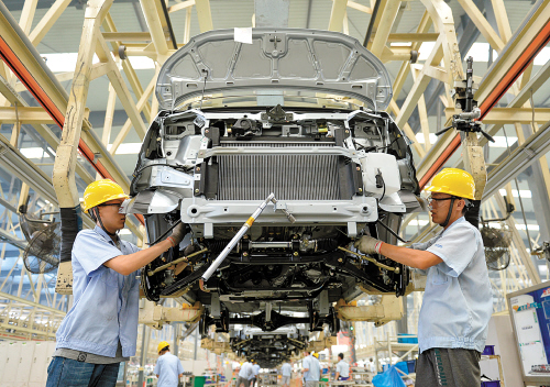 現(xiàn)代化生產(chǎn)車間一角